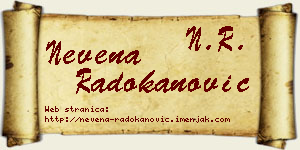 Nevena Radokanović vizit kartica
